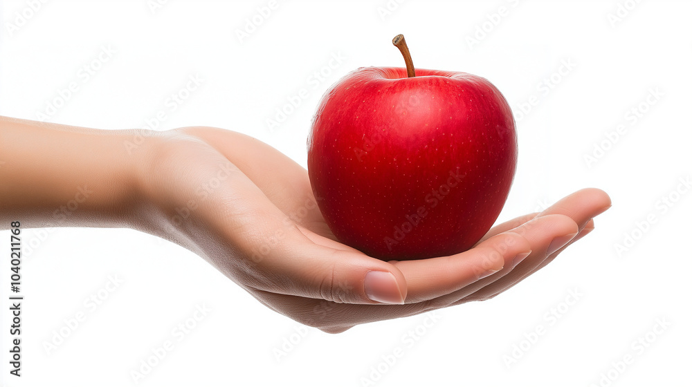 Hand holding an apple Hand holding an apple