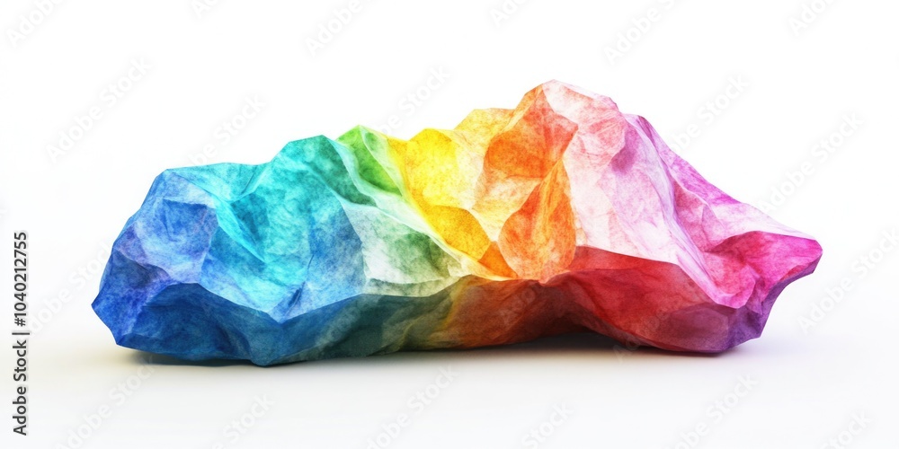 Rainbow Rock on White Surface Rainbow Rock on White Surface