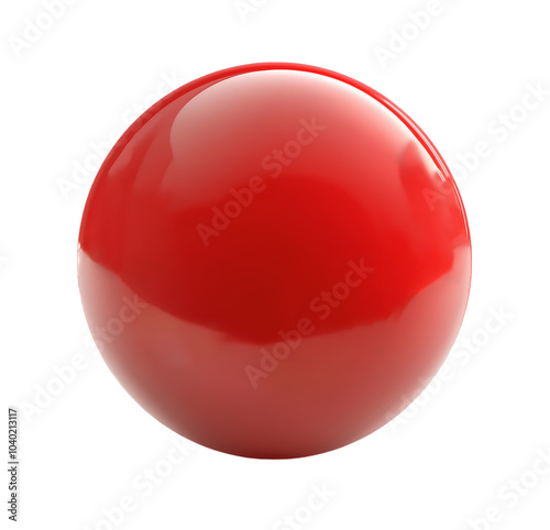 3d round red ball isolated on transparent background. PNG file, cut out