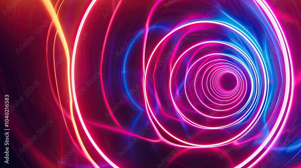 Abstract neon swirls creating a futuristic glow background Abstract neon swirls creating a futuristic glow background