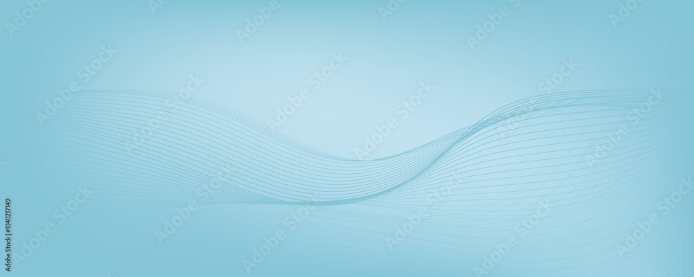abstract blue gradient background with wavy lines