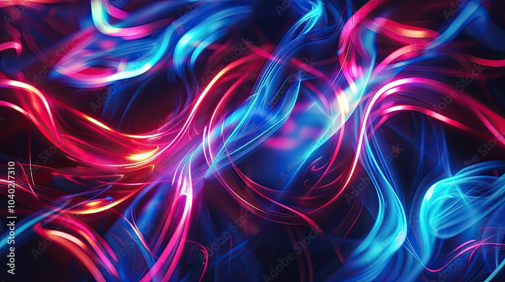 Abstract neon swirls creating a futuristic glow background Abstract neon swirls creating a futuristic glow background
