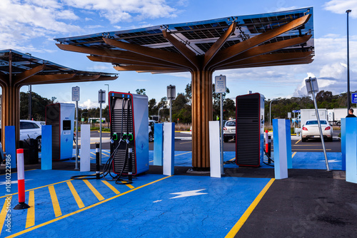 Environmentally friendly electric vehicle charging stations powered by solar power