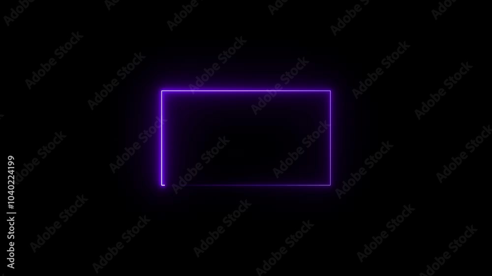 Glowing line frame web neon box pattern Rectangle neon. Rounded rectangle photo frame with four tone neon color Glowing line frame web neon box pattern Rectangle neon. Rounded rectangle photo frame with four tone neon color