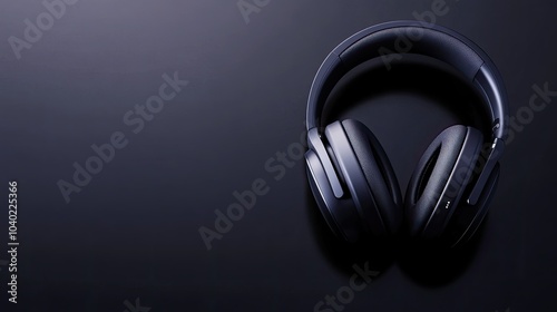 Sleek High-End Headphones on Dark Surface