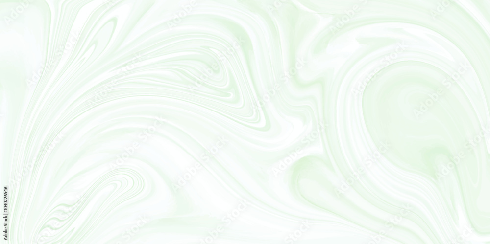 Seamless abstract marble pattern. White and green  liquid marble