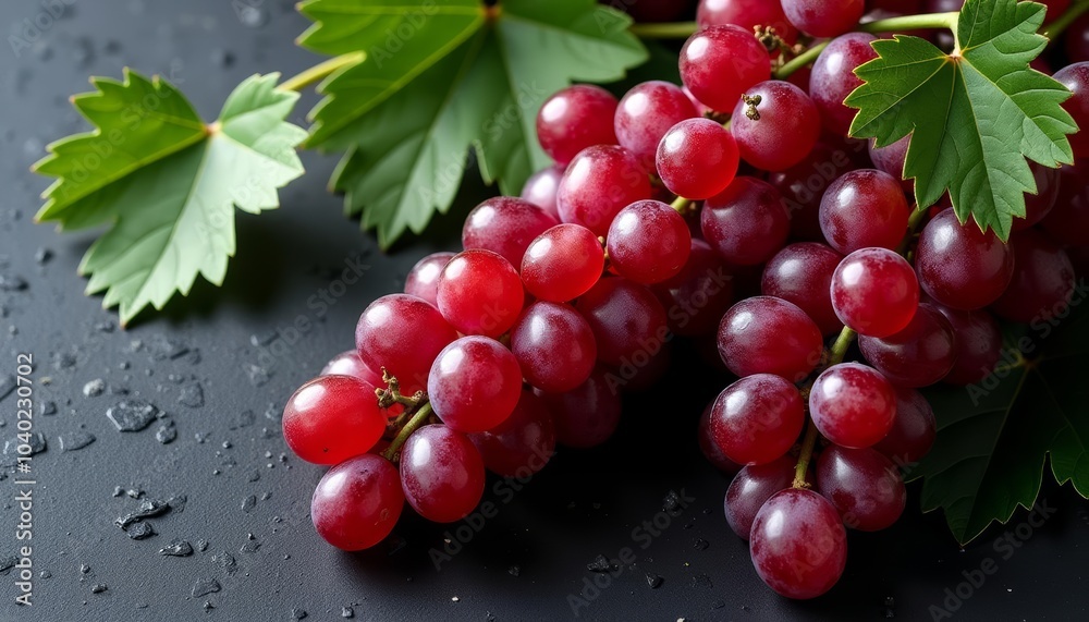 Freshly harvested red grapes ready to be enjoyed Freshly harvested red grapes ready to be enjoyed