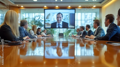 Business Meeting with Video Conference