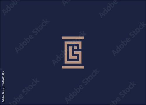 gl letter with pillar logo icon design vector design template inspiration
