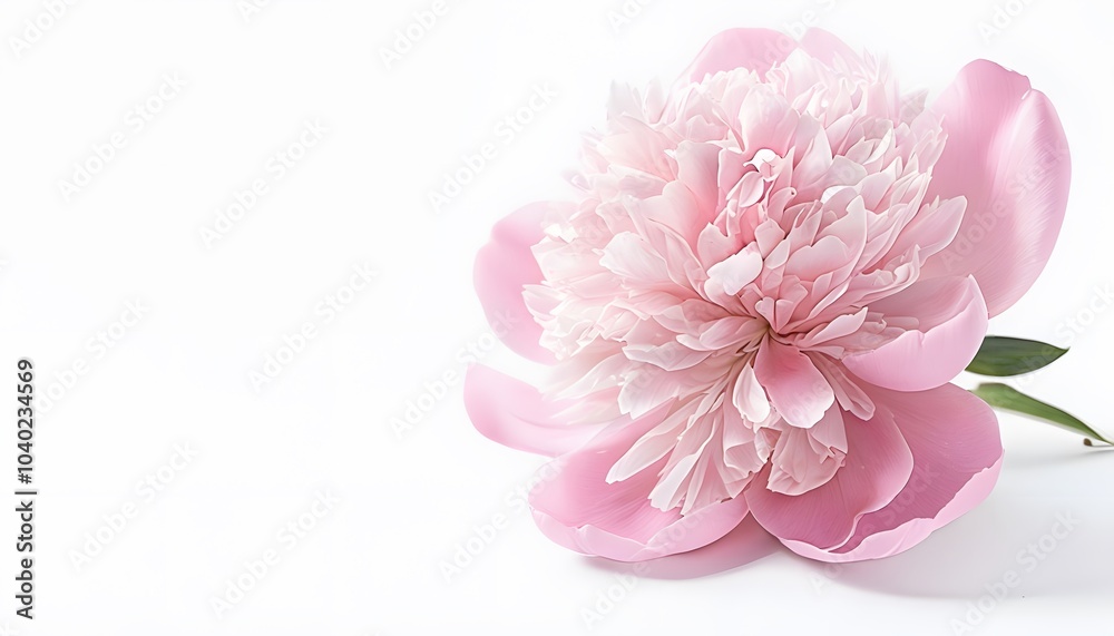 Single Blush Pink Peony on White Background
Single Blush Pink Peony on White Background