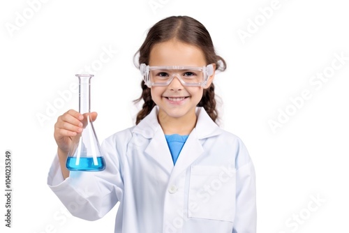 Science holding white background biotechnology.