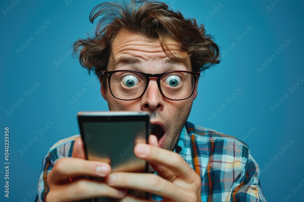 A person staring at their mobile device, possibly lost in thought or checking messages A person staring at their mobile device, possibly lost in thought or checking messages