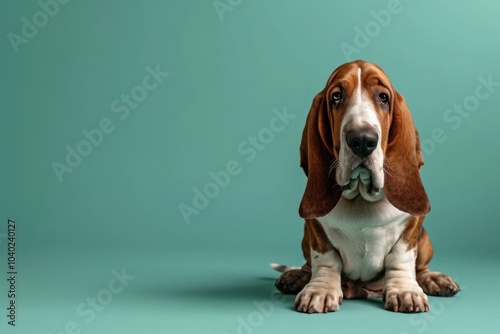 Basset hound dog animal mammal pet.