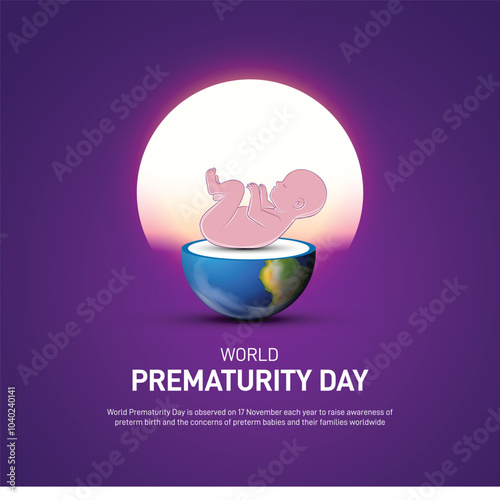 world prematurity day. world prematurity day creative banner, poster, social media post, postcard, background, template design etc.