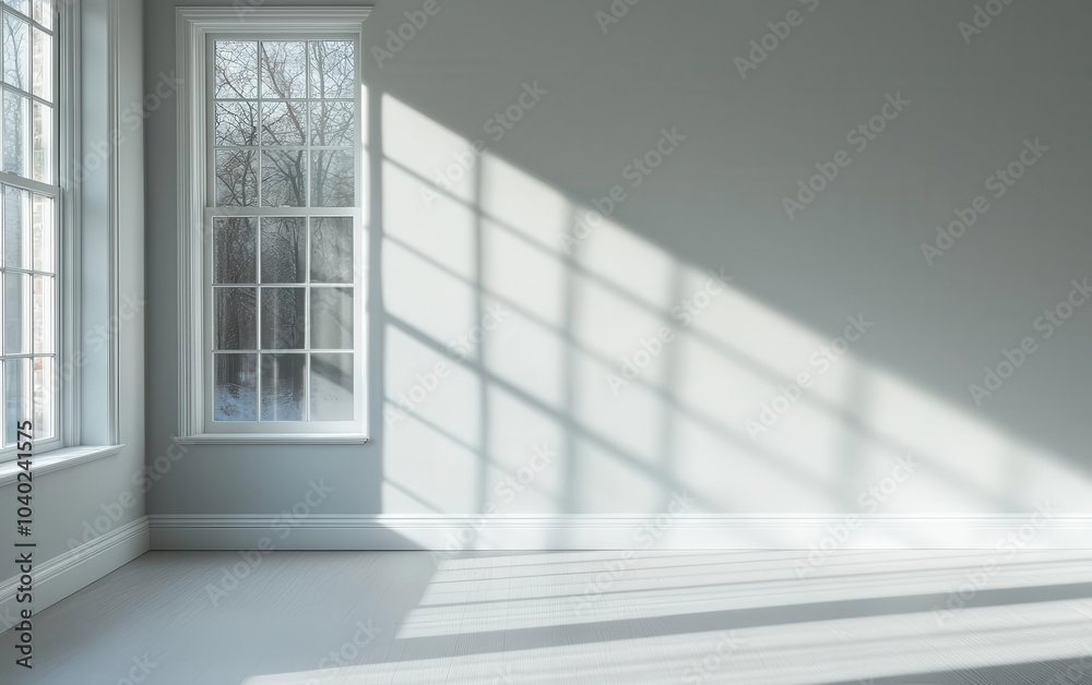 Intricate shadows cast by a window frame on an empty rooms floor, Shadow, Geometry and architecture Intricate shadows cast by a window frame on an empty rooms floor, Shadow, Geometry and architecture