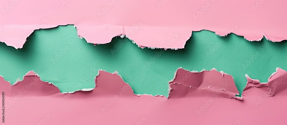 Symbolic of a business continuity plan a message displayed on torn green paper against a pink backdrop with room for additional image or text Symbolic of a business continuity plan a message displayed on torn green paper against a pink backdrop with room for additional image or text