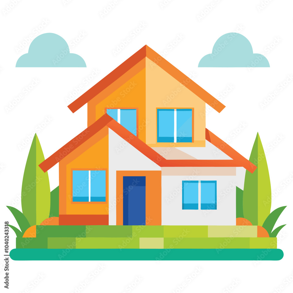 Modern Building House Logo Vector – Sleek Architectural Design for Real Estate and Urban Development