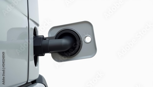  Electric vehicle charging port in focus