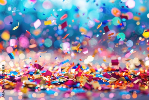 A pile of colorful confetti sitting on a table, waiting for celebration