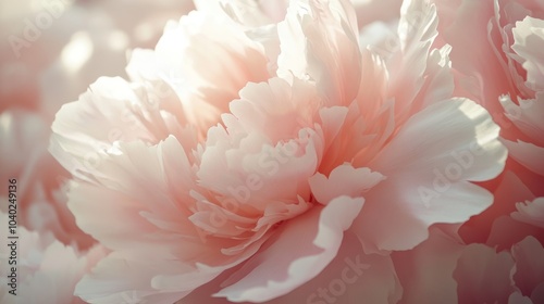 Close Up of a Delicate Peony Flower