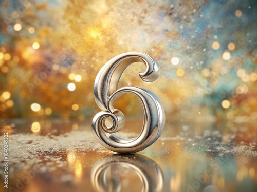 Silver Numbers Set with Watercolor Effect for Elegant Design Projects