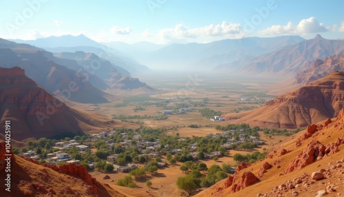  Epic Desert Oasis Amidst Rugged Mountains