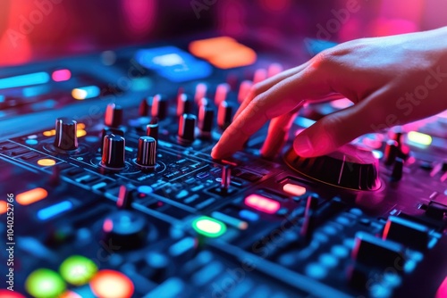 Close-up shot of a person's hand holding a mixer