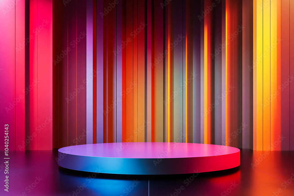 Futuristic Pedestal with Creative Shapes: Abstract 3D Rendering for Modern Product Displays Futuristic Pedestal with Creative Shapes: Abstract 3D Rendering for Modern Product Displays