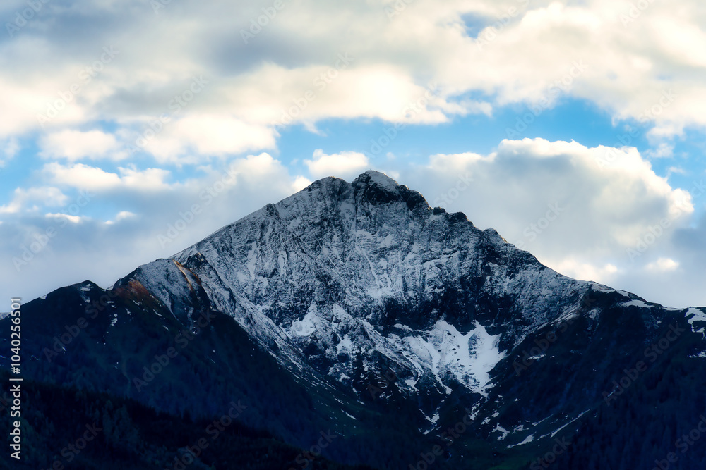 View of the mountain peaks of the Alps in Austria. View of the mountain peaks of the Alps in Austria.