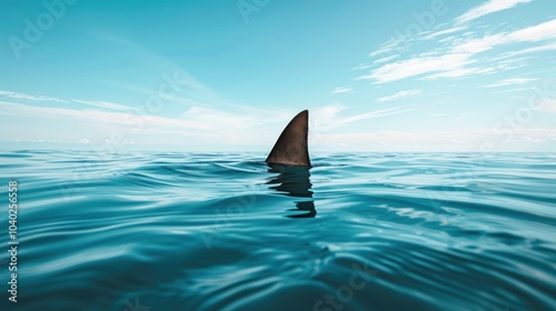 Shark Fin in the Ocean