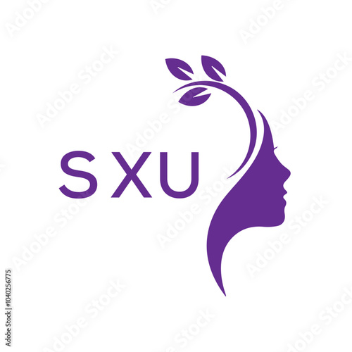 SXU  logo design template vector.  photo