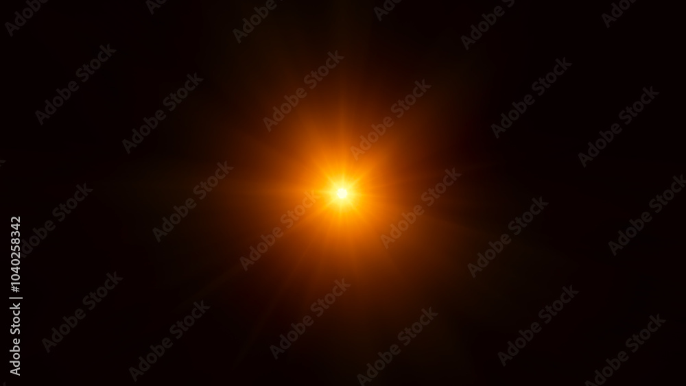 Obraz premium Golden light, including sun rays and a dawn effect. 