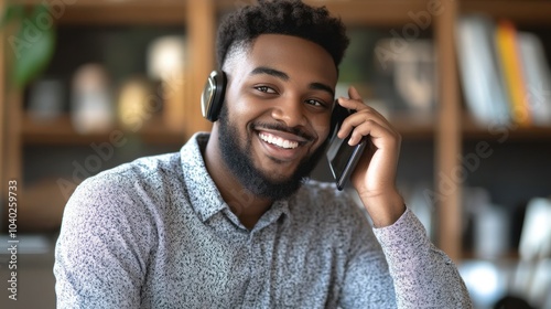 Insurance customer service representative assisting a client over the phone