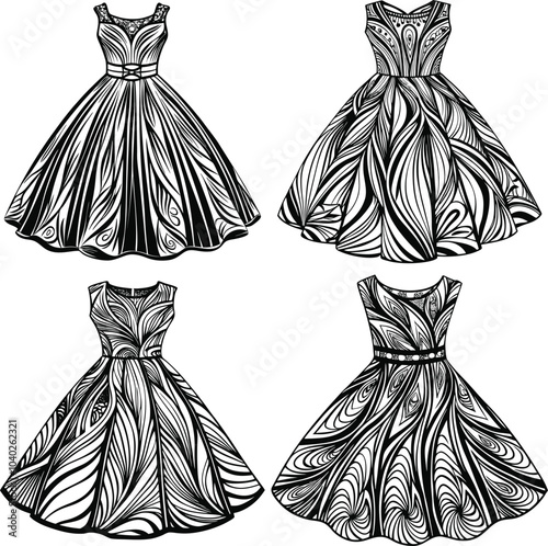 pattern with dress