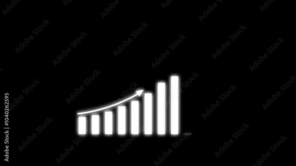 Abstract business growth chart animation. Abstract business growth chart animation.