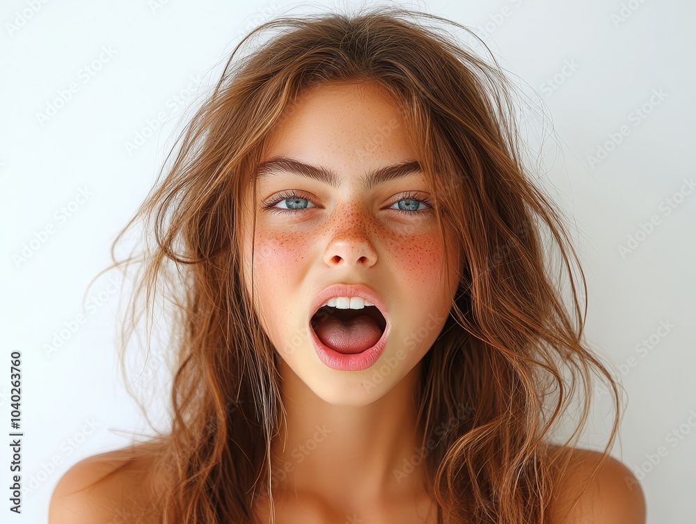People facial emotion expression, AI generated