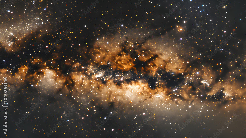 Closeup Night landscape of the Milky way, astronomy background with many galaxys and nebulars, astrophotography