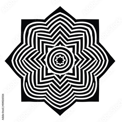 Concentric Star Symmetry Pattern