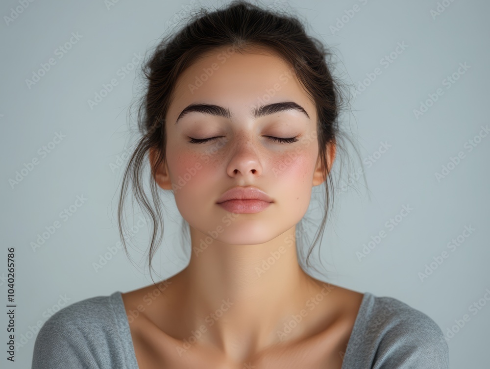 Fototapeta premium People facial emotion expression, AI generated