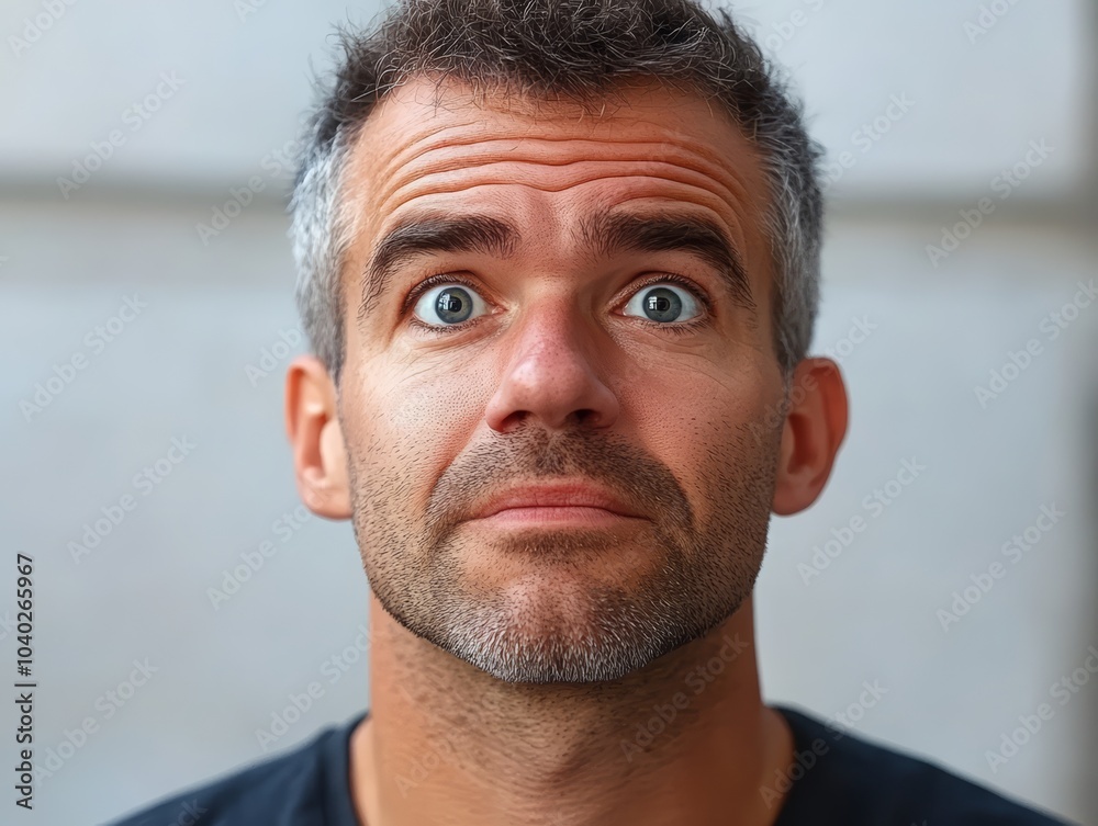 Fototapeta premium People facial emotion expression, AI generated