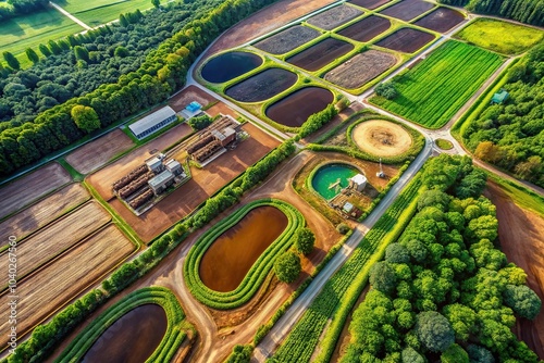 Aerial soil remediation process with plants for phytoremediation photo