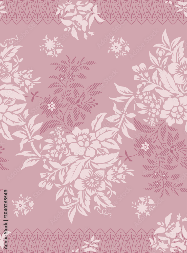 All over print design color matching illustration Nice wark Digital flower All over print design color matching illustration Nice wark Digital flower