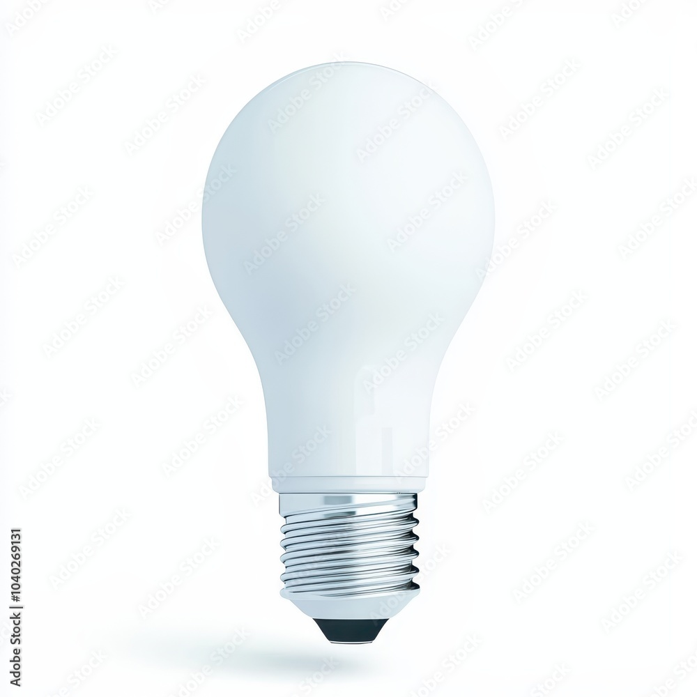 White LED light bulb on a white isolated background. White LED light bulb on a white isolated background.