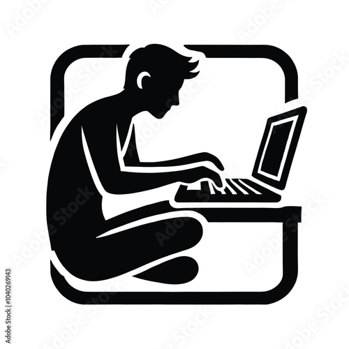 Person Typing on Laptop