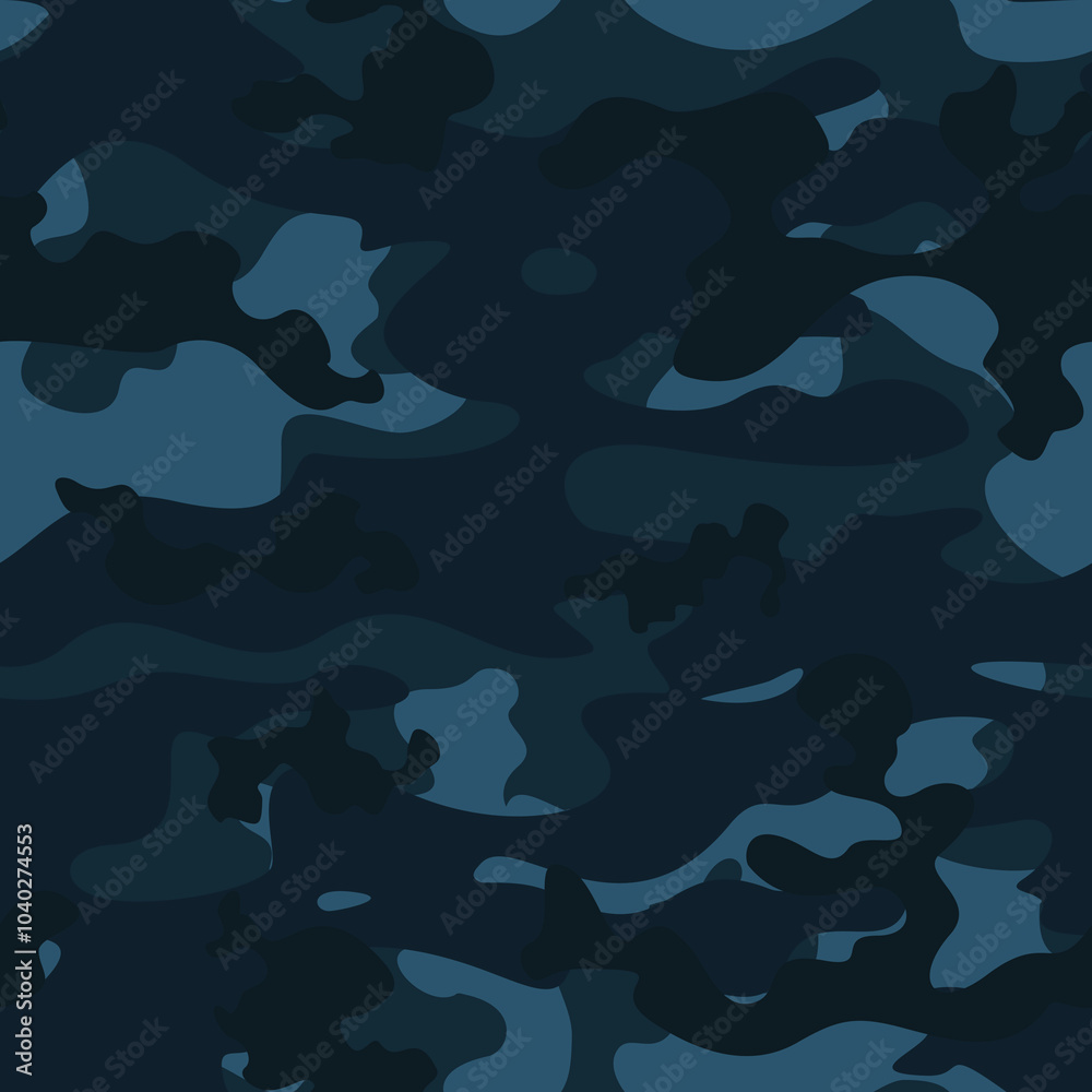 camouflage dark blue vector pattern, urban fashion design, sea background
camouflage dark blue vector pattern, urban fashion design, sea background