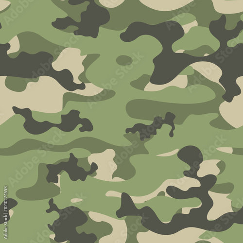 
green vector camouflage pattern, stylish classic print background