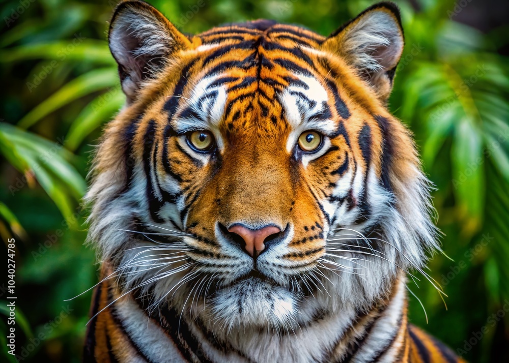 Stunning Close-Up of a Majestic Tiger in Natural Habitat for Wildlife Enthusiasts Stunning Close-Up of a Majestic Tiger in Natural Habitat for Wildlife Enthusiasts