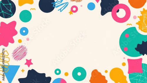 Colorful Abstract Pattern with Fun Shapes