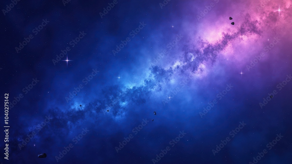 Obraz premium Vibrant Galaxy with Space Dust and Colorful Background