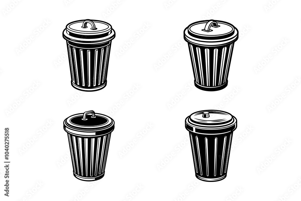 Editable trash bin vector art icon. Part of a big icon set family. Perfect for web and app Editable trash bin vector art icon. Part of a big icon set family. Perfect for web and app
